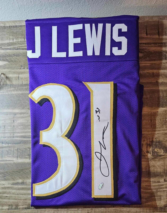 Jamal Leweis Signed Ravens Jersey-Schwartz Authentic