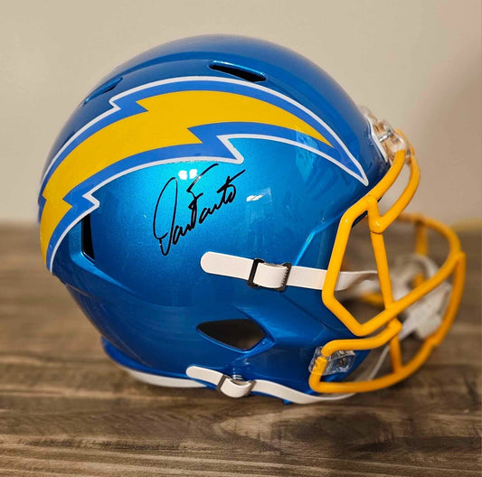 Dan Fouts Signed Chargers Riddell Speed Replica Helmet (SCHWARTZ COA)