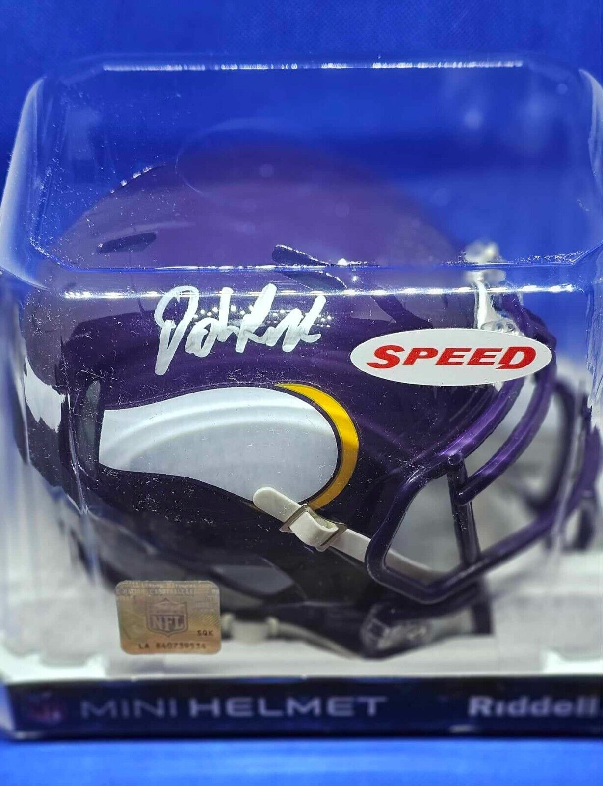 John Randle Signed Minnesota Vikings 90's T/B Riddell Speed Mini Helmet (SS COA)